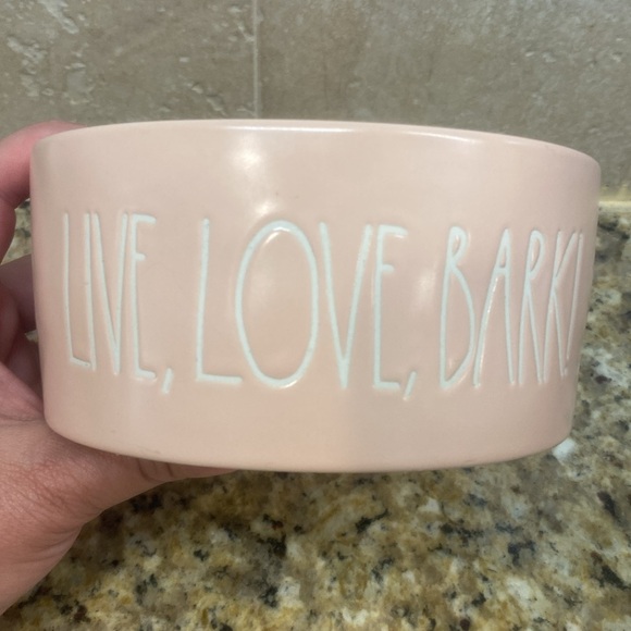 Rae Dunn Live Love Bark Dog Bowl 6in - Picture 4 of 6